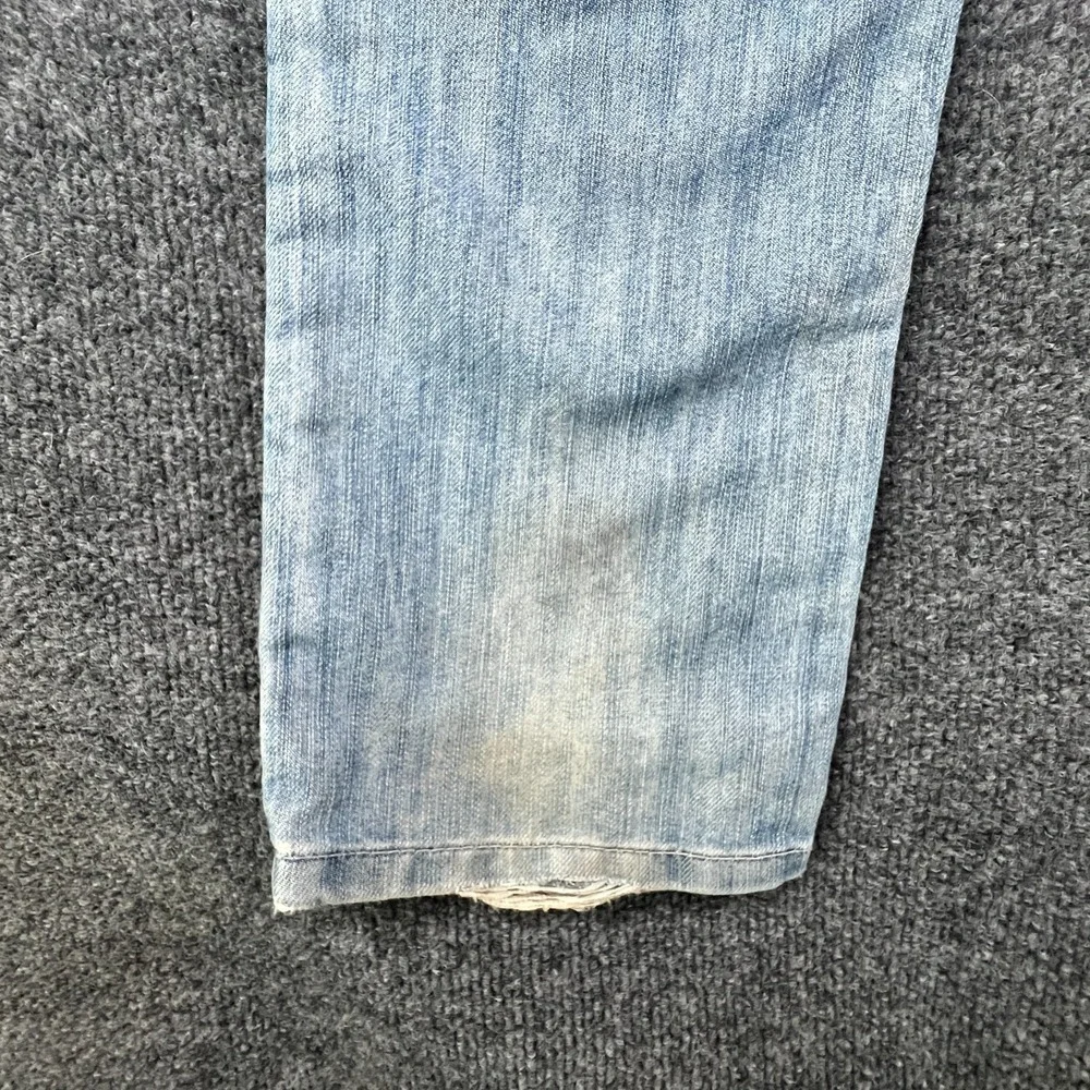 Levi's 511 Skinny Jeans Mens‎ 31x29 Whiskered Blue Denim Cotton Slim Distressed